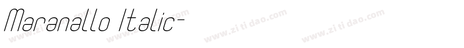 Maranallo Italic字体转换